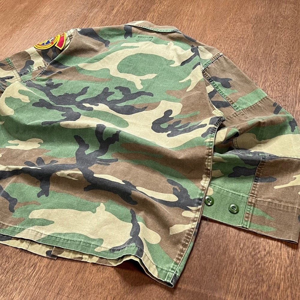 Atlanco Young Marines Woodland Camo Field Jacket Small Regular Big D Patch BDU - Picture 11 of 11